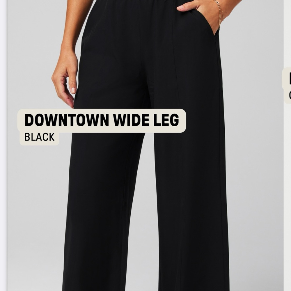 Downtown Wide Leg Black Pants
